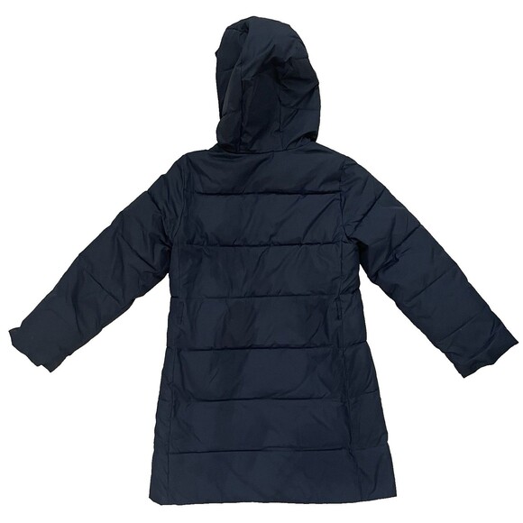 J Crew CREWCUTS Girls 10 Navy/Pink Puffy Hooded Winter Jacket Coat Parka - Picture 2 of 6